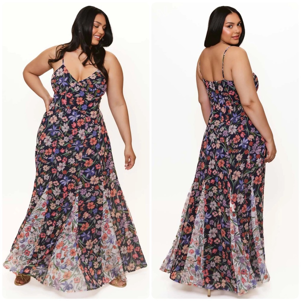 Anthropologie 12 Hutch Belinna Sleeveless V-Neck Godet A-Line Maxi Dress - Picture 13 of 13